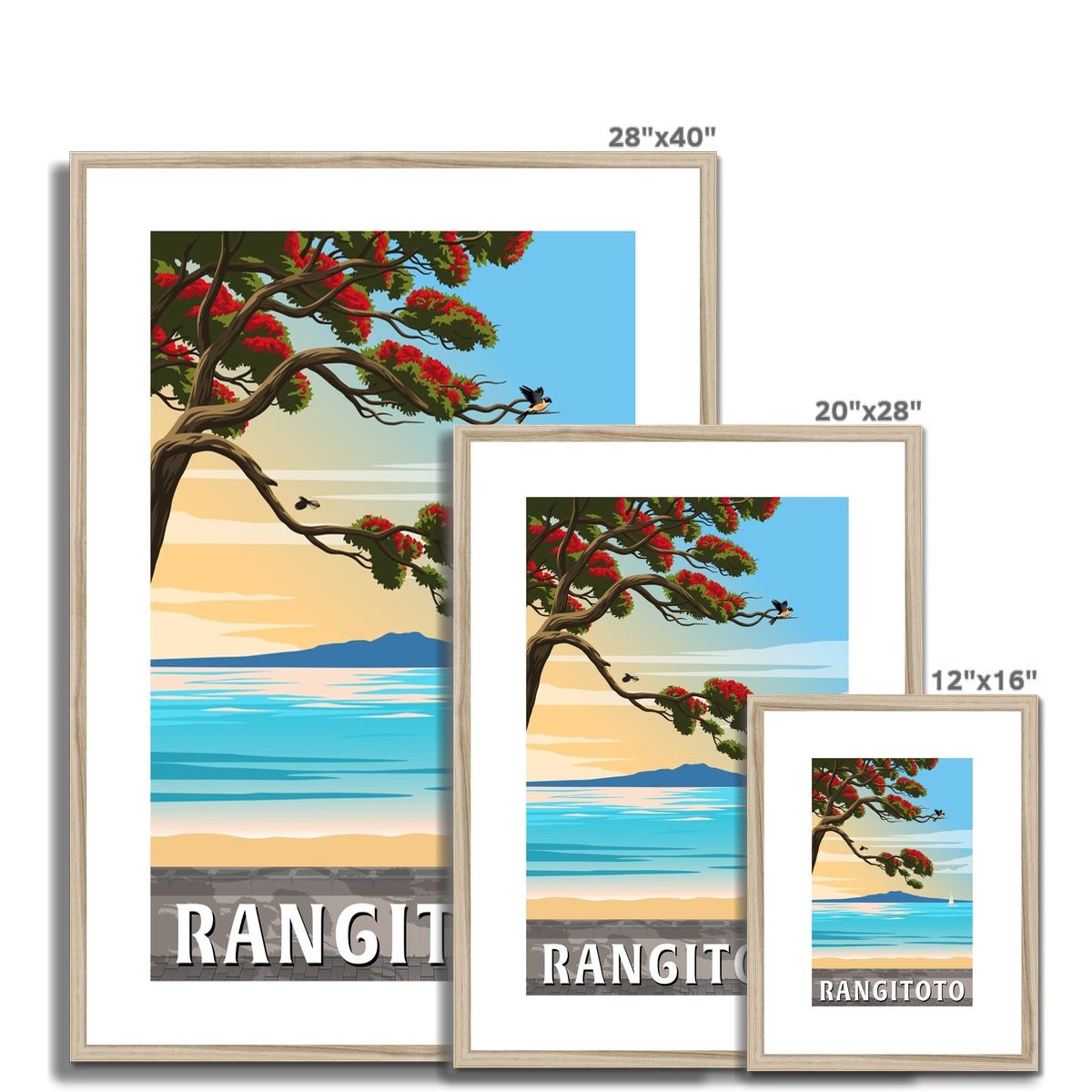 Rangitoto Framed & Mounted Print