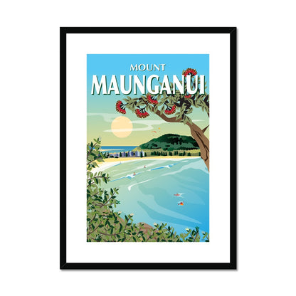 Mt Maunganui  Framed & Mounted Print