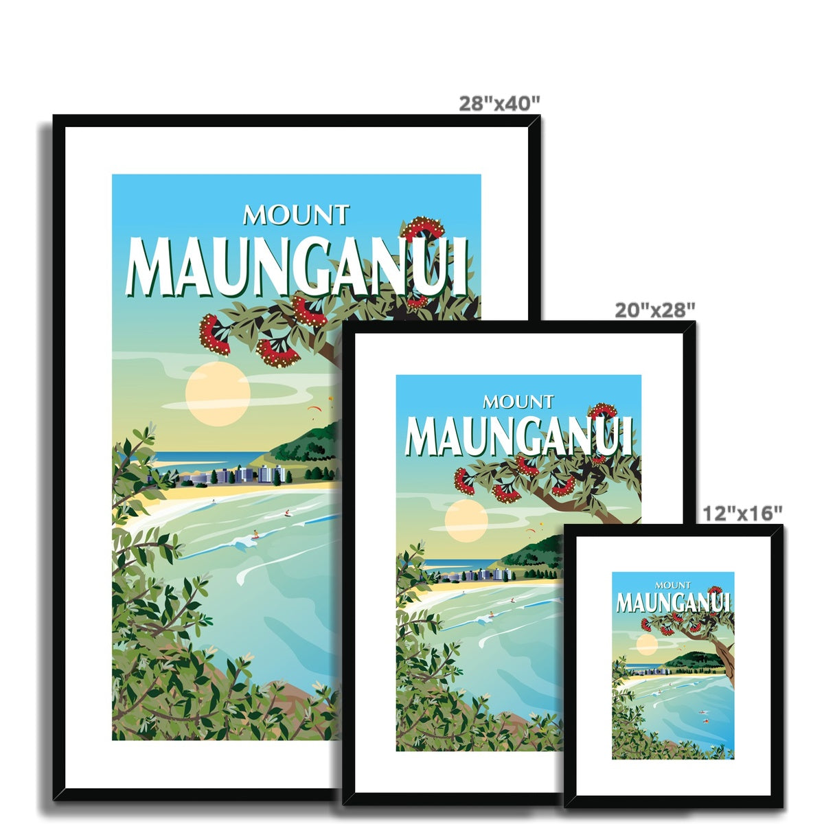 Mt Maunganui  Framed & Mounted Print