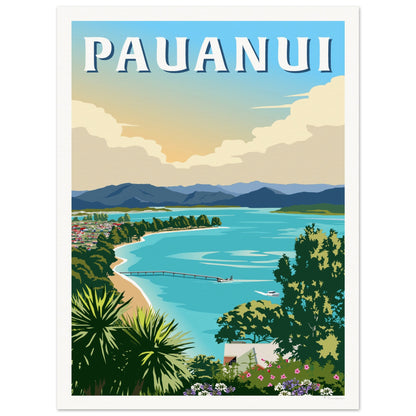 Pauanui Travel Poster, New Zealand