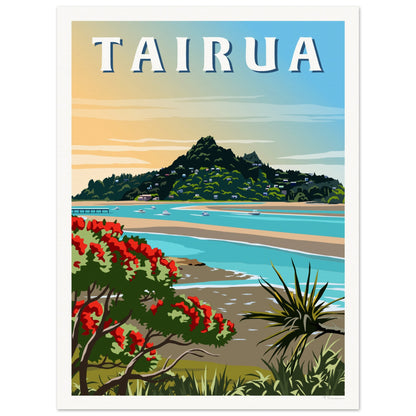 Tairua Travel Poster, New Zealand