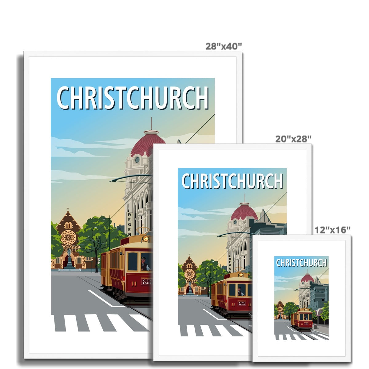 Christchurch Framed & Mounted Print