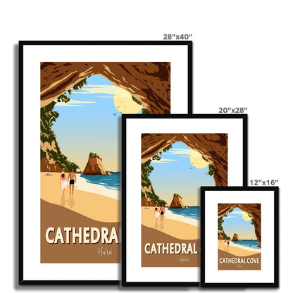 Cathedral Cove Framed & Mounted Print