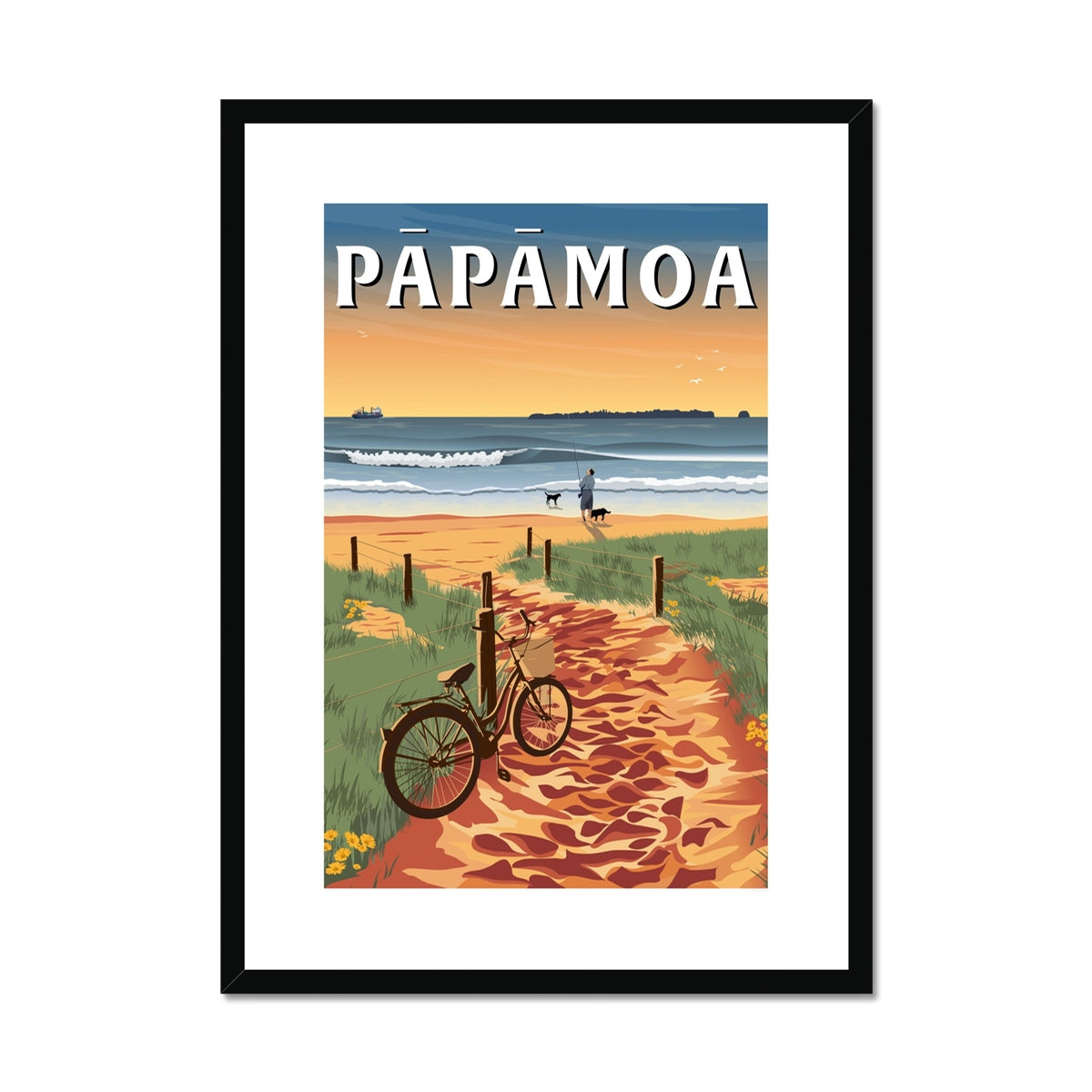 Papamoa Motiti Framed & Mounted Print