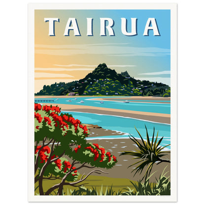 Tairua Travel Poster, New Zealand