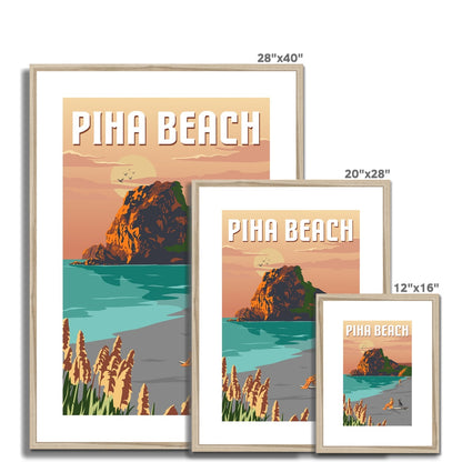 Piha Beach Framed & Mounted Print