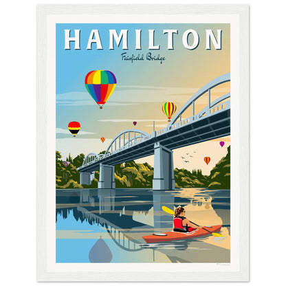 Hamilton - Fairfield Bridge - Travel Poster, New Zealand