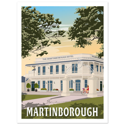 Martinborough Hotel - Travel Poster, New Zealand