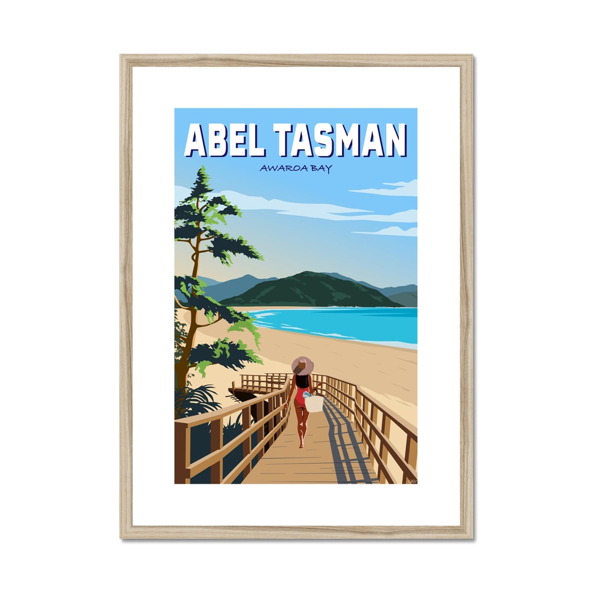 Abel Tasman - Awaroa Bay Framed & Mounted Print