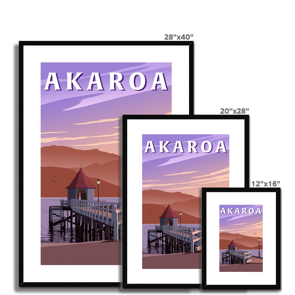 Akaroa Framed & Mounted Print