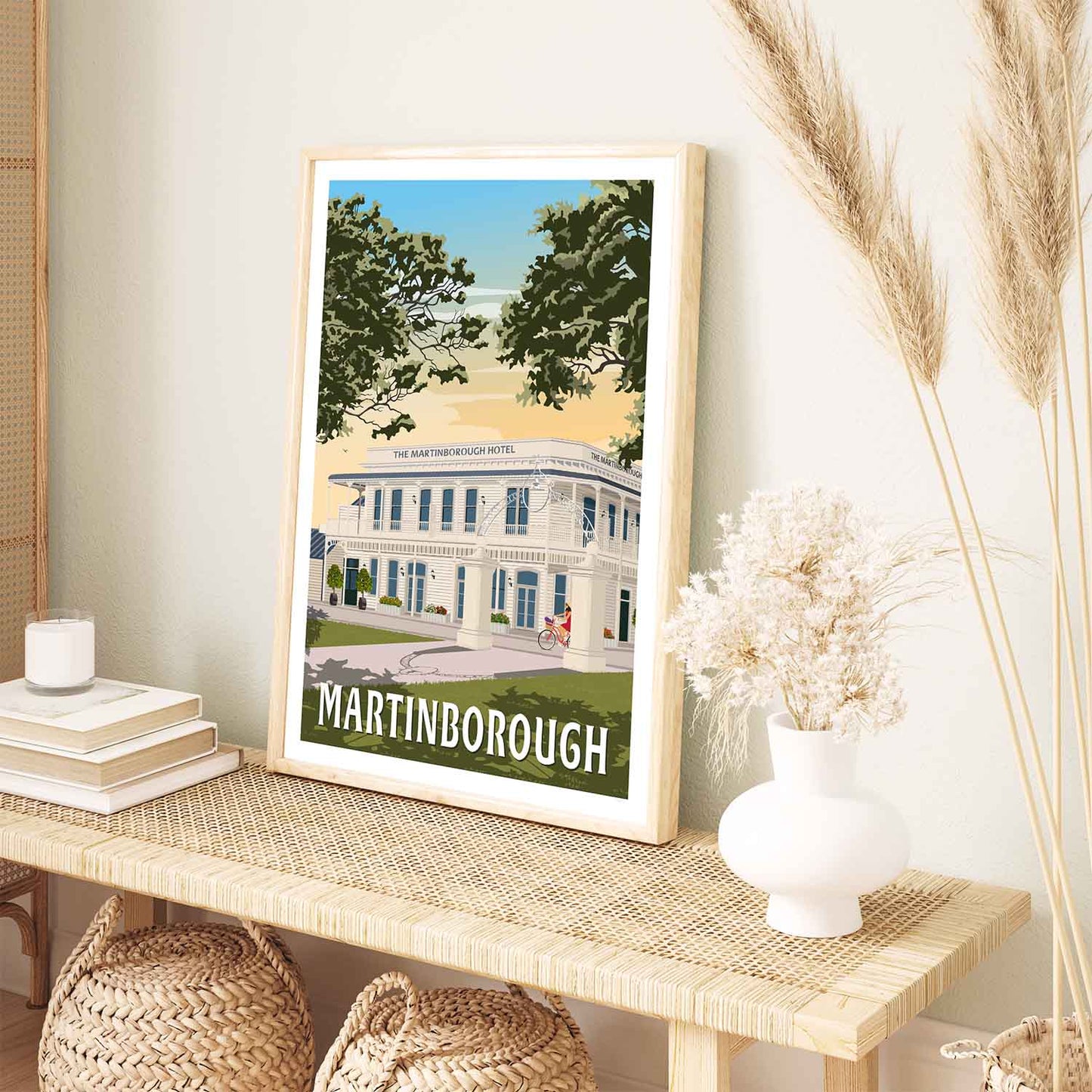 Martinborough Hotel - Travel Poster, New Zealand