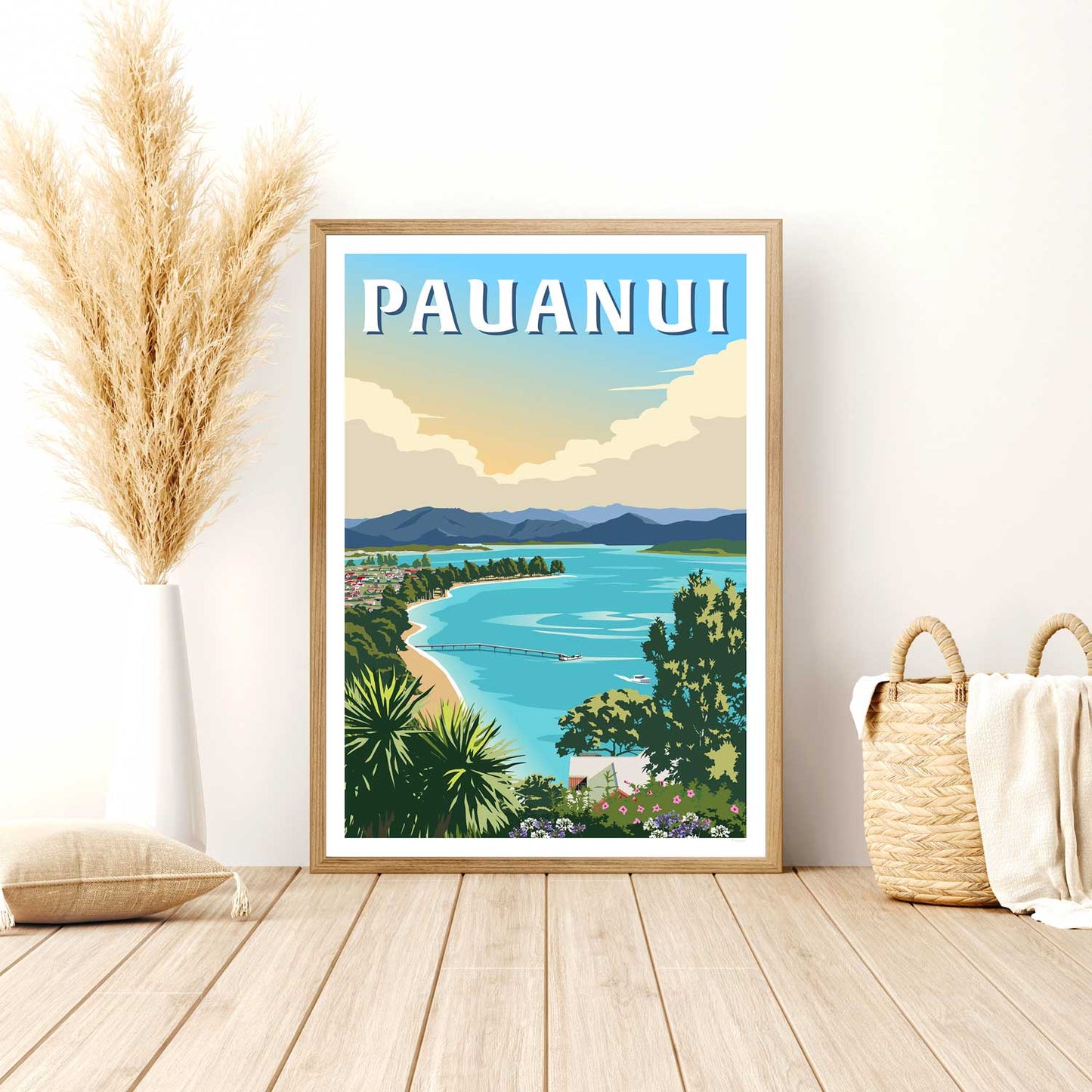 Pauanui Travel Poster, New Zealand