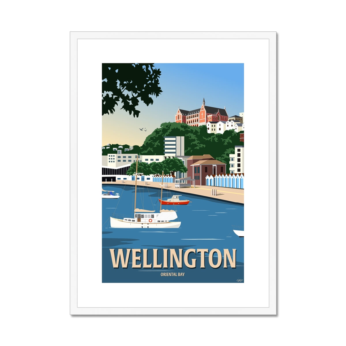 Wellington - Oriental Bay Framed & Mounted Print