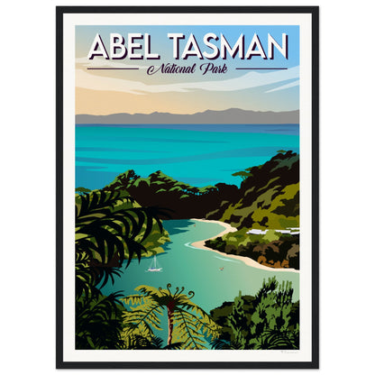 Abel Tasman National Park Travel Poster, New Zealand