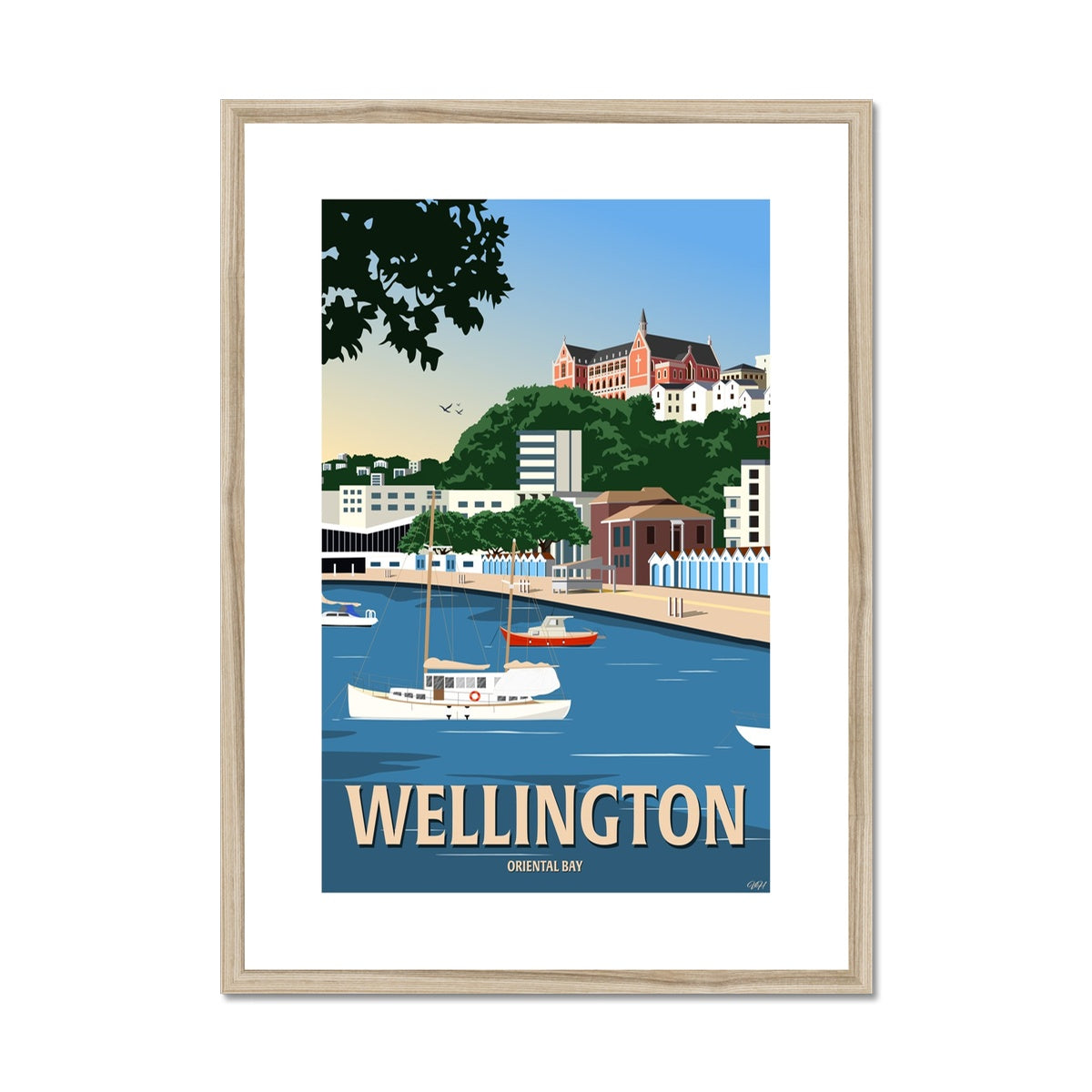 Wellington - Oriental Bay Framed & Mounted Print