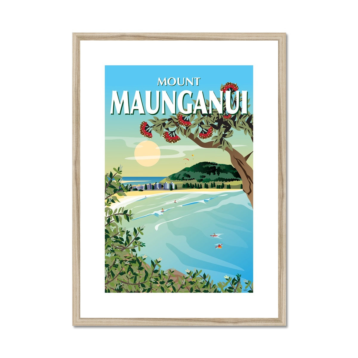 Mt Maunganui  Framed & Mounted Print