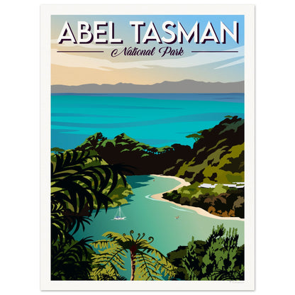 Abel Tasman National Park Travel Poster, New Zealand