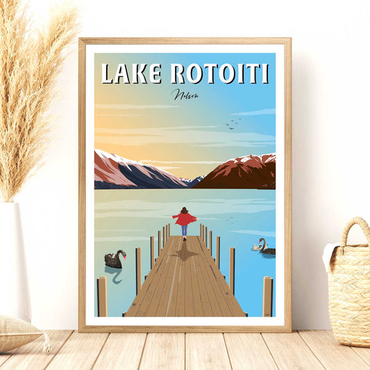 Lake Rotoiti - Nelson - Travel Poster, New Zealand