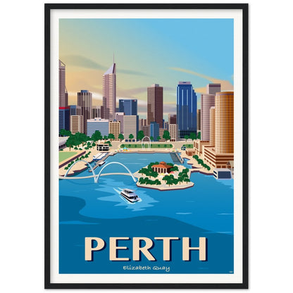 Perth - Elizabeth Quay - Travel Poster, Australia