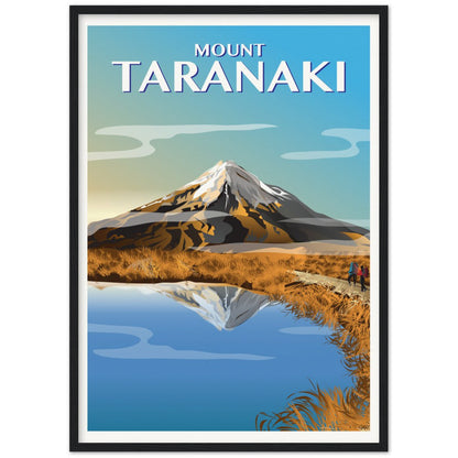 Mount Taranaki, Autumn Travel Poster, New Zealand