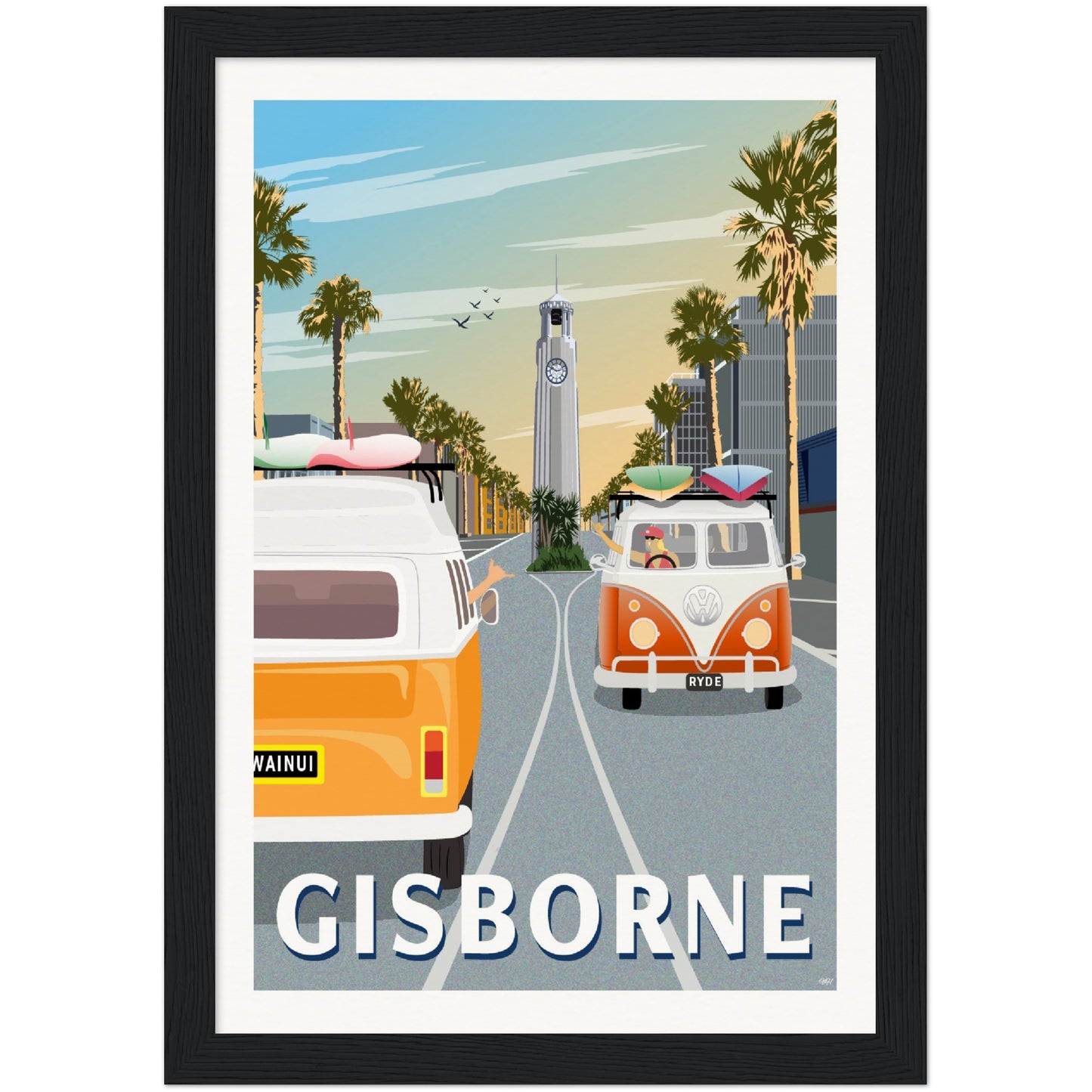 Gisborne Travel Poster, New Zealand