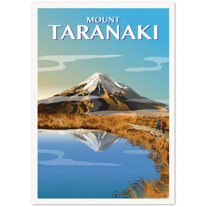 Mount Taranaki, Autumn Travel Poster, New Zealand