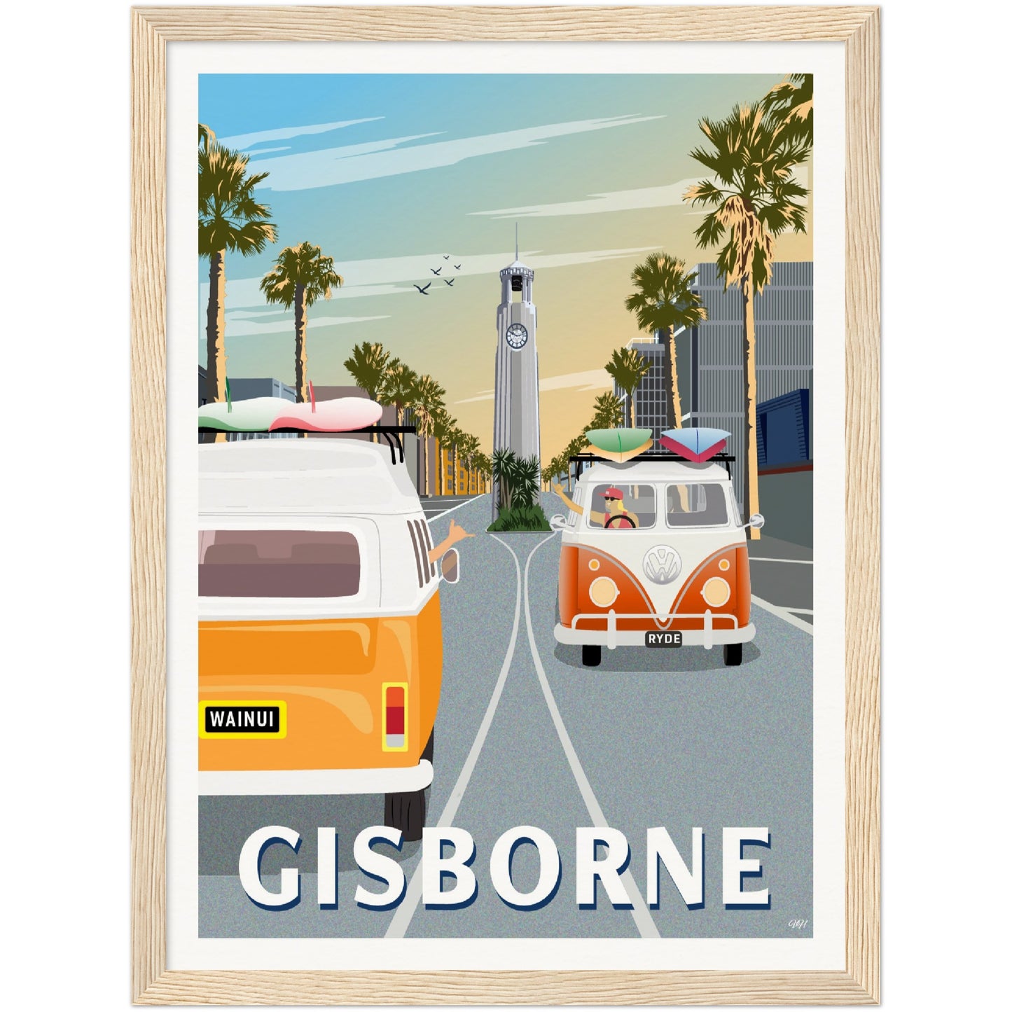 Gisborne Travel Poster, New Zealand