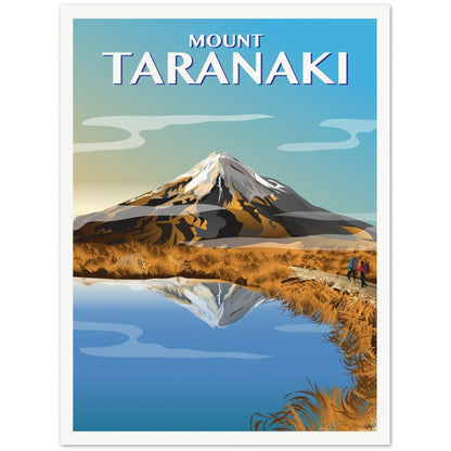 Mount Taranaki, Autumn Travel Poster, New Zealand