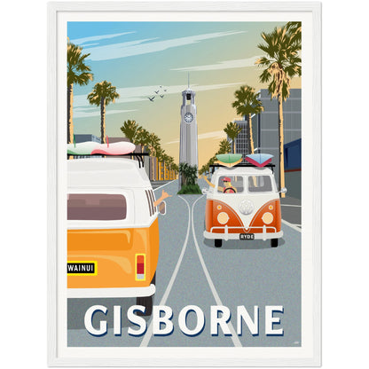 Gisborne Travel Poster, New Zealand