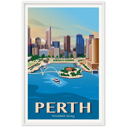 Perth - Elizabeth Quay - Travel Poster, Australia