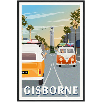 Gisborne Travel Poster, New Zealand