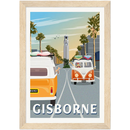 Gisborne Travel Poster, New Zealand