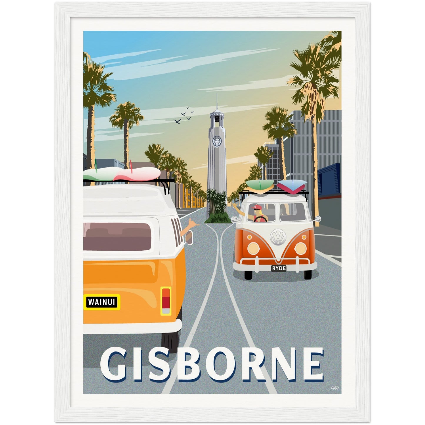 Gisborne Travel Poster, New Zealand