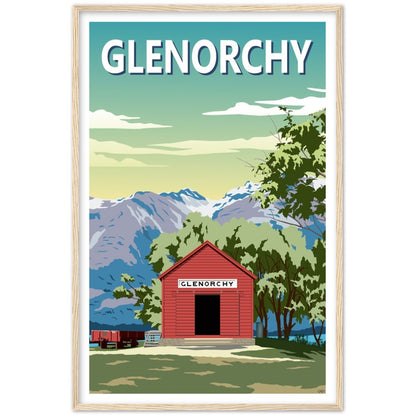 Glenorchy Shed Summer Travel Poster, New Zealand