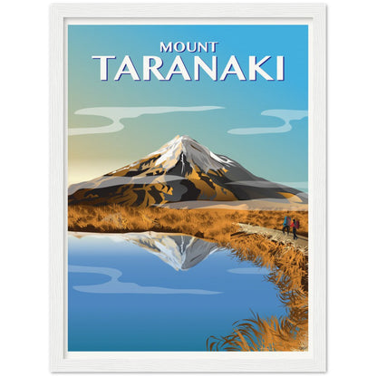 Mount Taranaki, Autumn Travel Poster, New Zealand