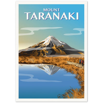 Mount Taranaki, Autumn Travel Poster, New Zealand