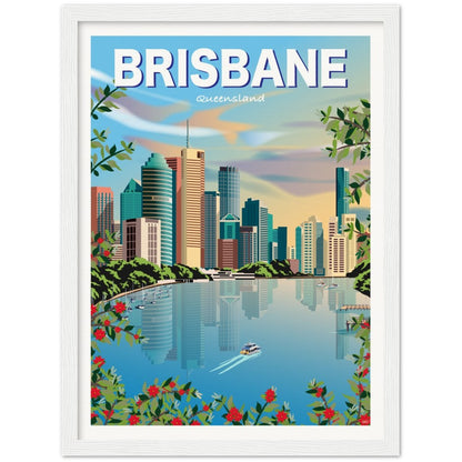 Brisbane Sky Travel Poster - Queensland, Australia